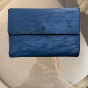 Louis Vuitton Navy Blue Epi Leather Wallet